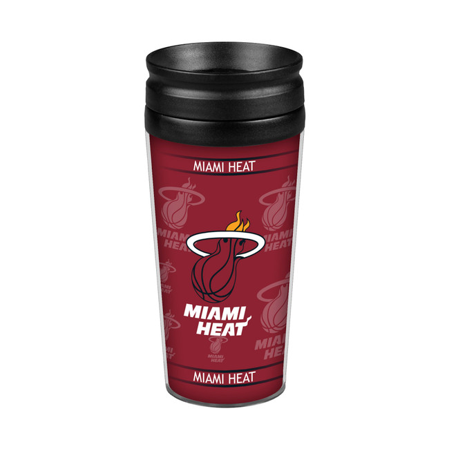 Miami Heat Travel Mug 14oz Full Wrap Style