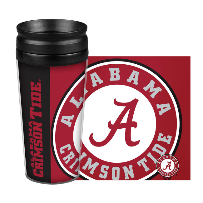 Alabama Crimson Tide Travel Mug 14oz Full Wrap Style Hype Design