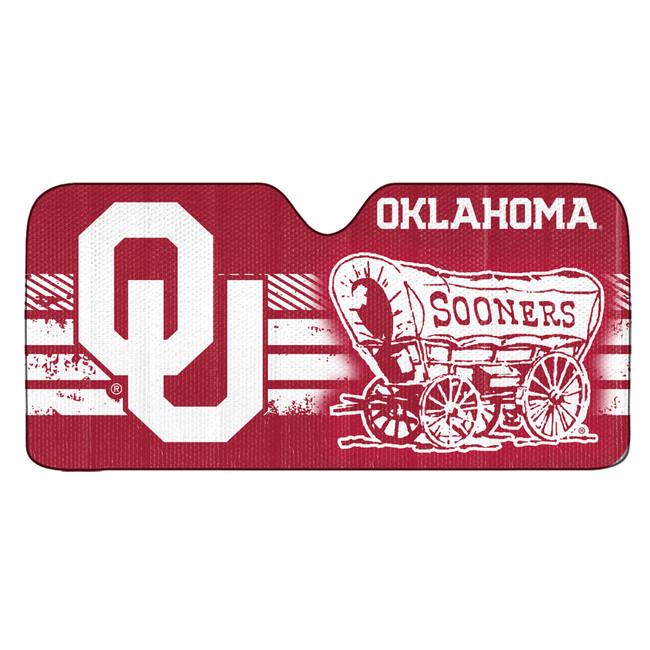 University of Oklahoma - Oklahoma Sooners Auto Shade OU Primary Logo with Wordmark Crimson