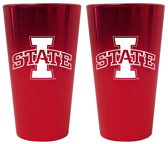 Iowa State Cyclones Lusterware Pint Glass - Set of 2