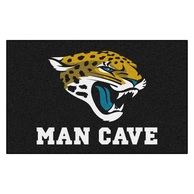 Jacksonville Jaguars Man Cave UltiMat Jaguar Head Primary Logo Black