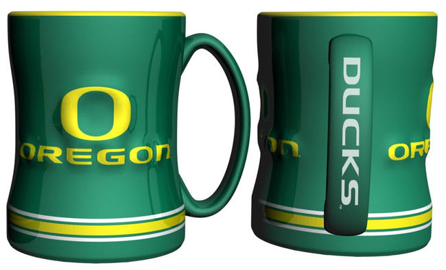 Oregon Ducks Coffee Mug - 14oz Sculpted Relief