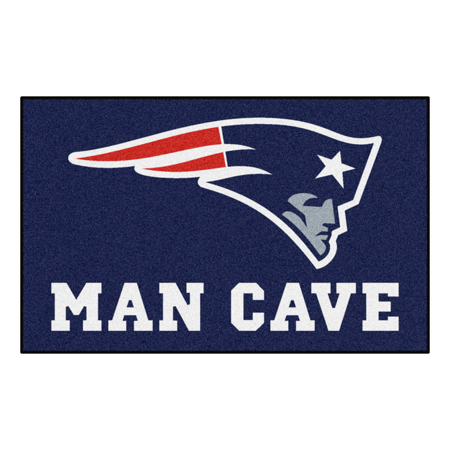 New England Patriots Man Cave UltiMat Patriot Head Primary Logo Navy