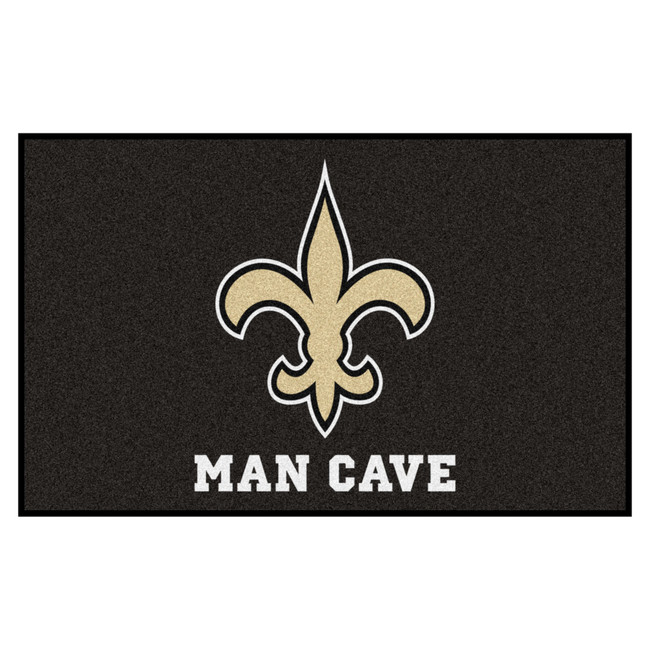 New Orleans Saints Man Cave UltiMat Fleur-de-lis Primary Logo Black