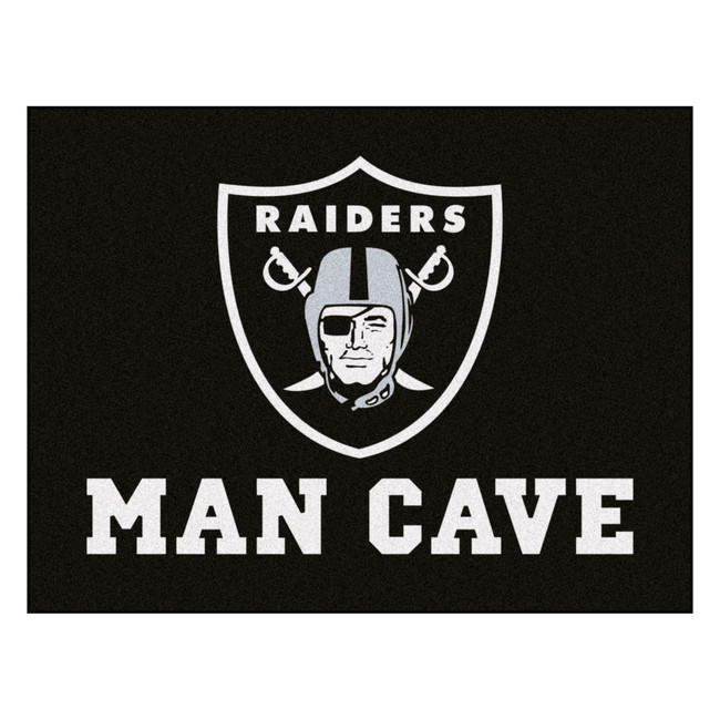 Las Vegas Raiders Man Cave All-Star Raider Shield Primary Logo Black