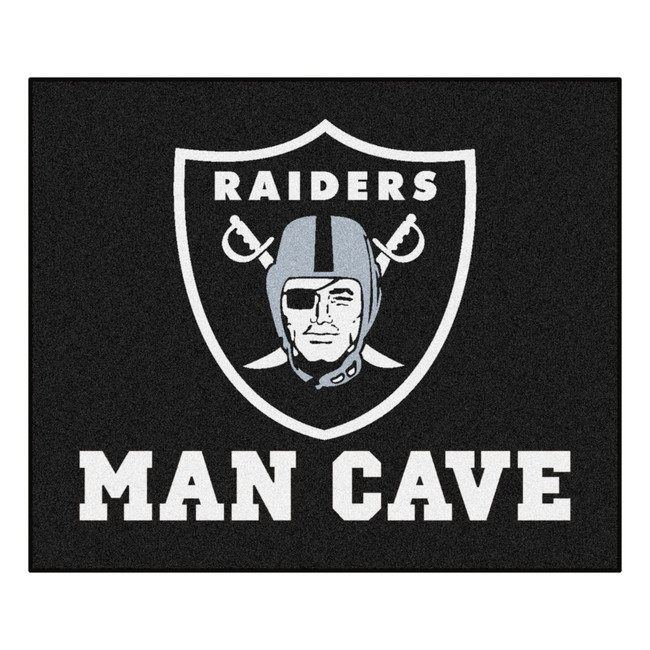 Las Vegas Raiders Man Cave Tailgater Raider Shield Primary Logo Black