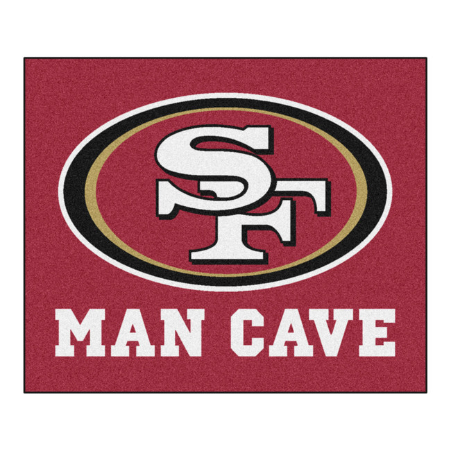 San Francisco 49ers Man Cave Tailgater Oval SF Primary Logo Red