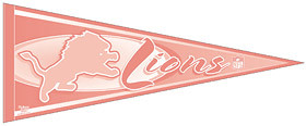 Detroit Lions Pennant - Pink