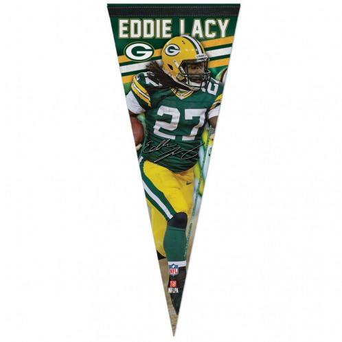 Green Bay Packers Pennant 12x30 Premium Style Eddie Lacy Design