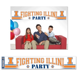 Illinois Fighting Illini Banner 12x65 Party Style