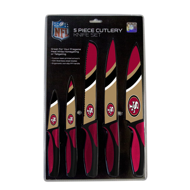 San Francisco 49ers 5pc Kitchen Knife Set