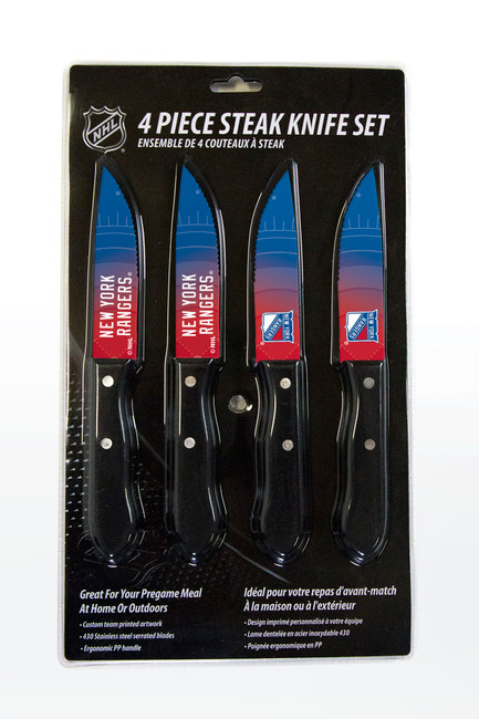 New York Rangers Knife Set - Steak - 4 Pack