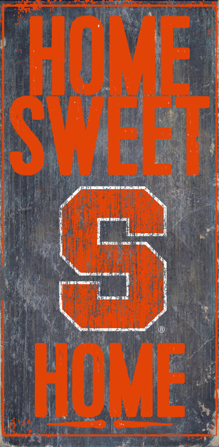 Syracuse Orange Wood Sign - Home Sweet Home 6x12