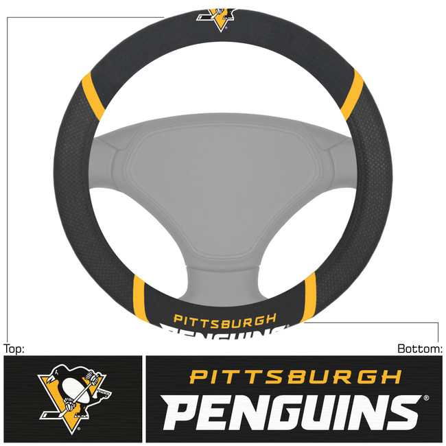 NHL - Pittsburgh Penguins Steering Wheel Cover 15"x15"