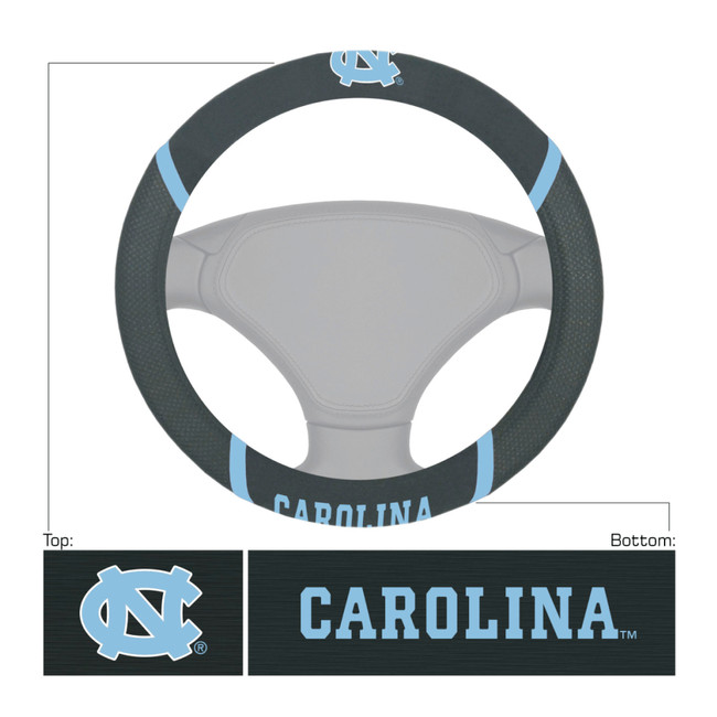 North Carolina Tar Heels Steering Wheel Cover Embroidered NCAA Auto Accessory