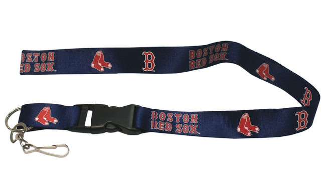 Boston Red Sox Lanyard Keychain ID Holder MLB Fan Accessory - Breakaway with Key Ring