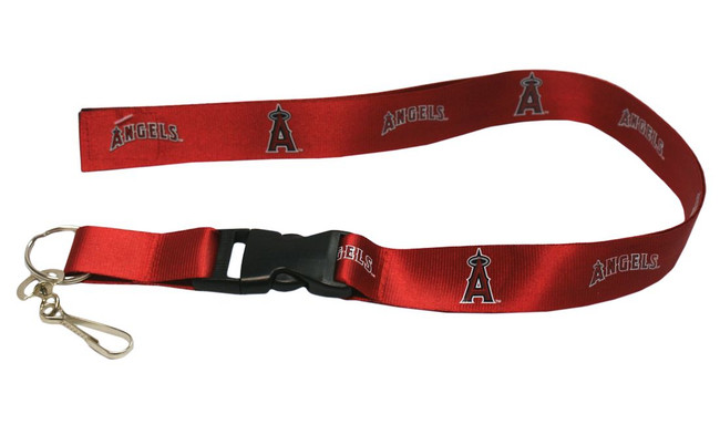 Los Angeles Angels of Anaheim Lanyard Keychain ID Holder MLB Fan Accessory - Breakaway with Key Ring