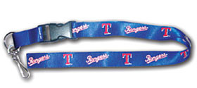 Texas Rangers Lanyard Keychain ID Holder MLB Fan Accessory - Breakaway with Key Ring