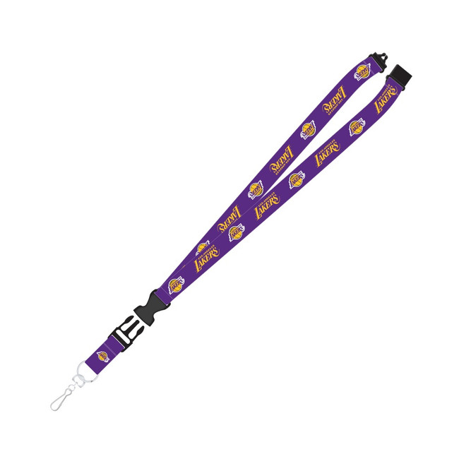 Los Angeles Lakers Lanyard Keychain ID Holder NBA Fan Accessory Breakaway with Key Ring Style Purple Team