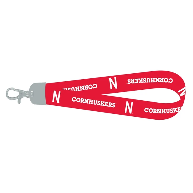 Nebraska Cornhuskers Lanyard Keychain ID Holder NCAA Fan Accessory Wristlet Style Alternate Design