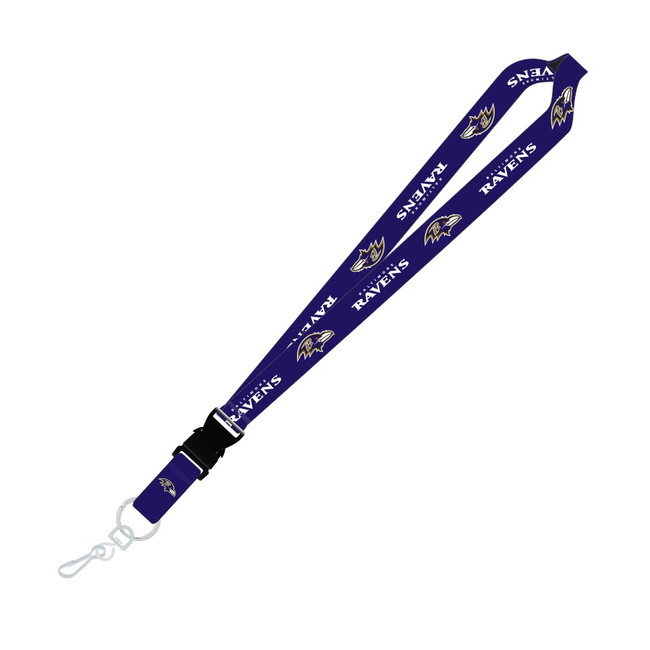 Baltimore Ravens Lanyard Keychain ID Holder NFL Fan Accessory Breakaway with Key Ring Style