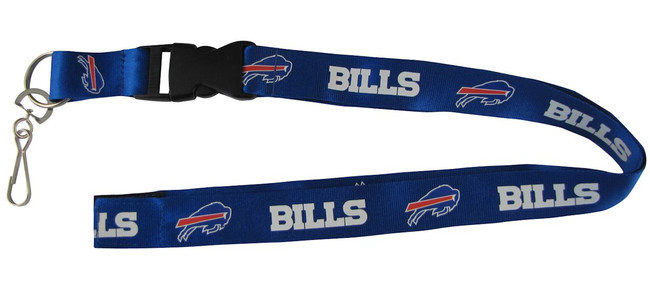 Buffalo Bills Lanyard Keychain ID Holder NFL Fan Accessory - Breakaway with Key Ring