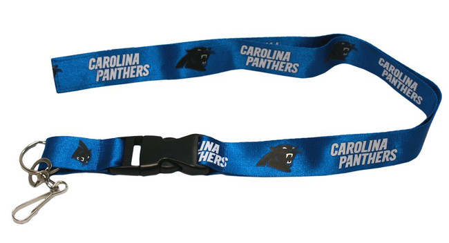 Carolina Panthers Lanyard Keychain ID Holder NFL Fan Accessory - Breakaway with Key Ring