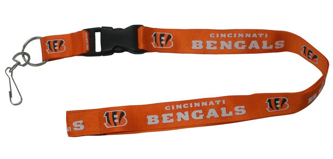 Cincinnati Bengals Lanyard Keychain ID Holder NFL Fan Accessory - Breakaway with Key Ring