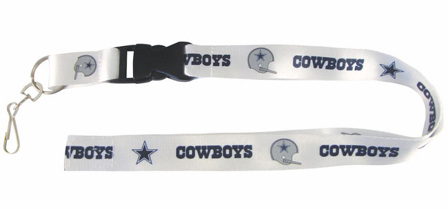 Dallas Cowboys Lanyard Keychain ID Holder NFL Fan Accessory - Breakaway with Key Ring - Retro Style