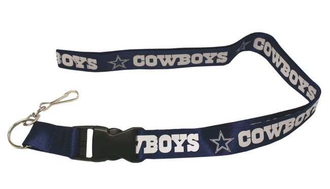 Dallas Cowboys Lanyard Keychain ID Holder NFL Fan Accessory - Breakaway with Key Ring - Navy
