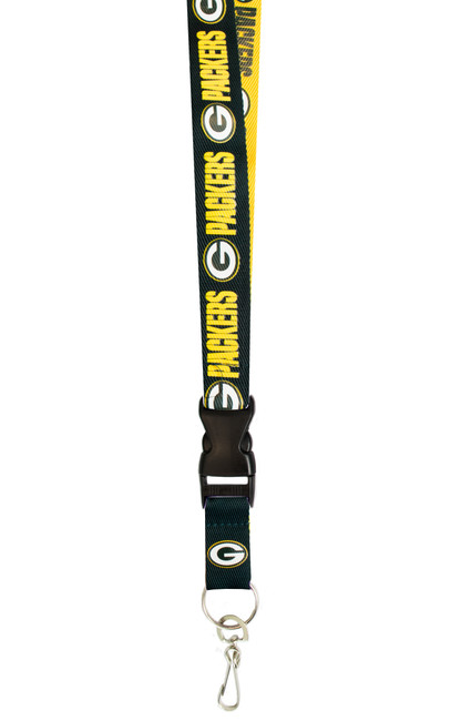 Green Bay Packers Lanyard Keychain ID Holder NFL Fan Accessory Two Tone Style