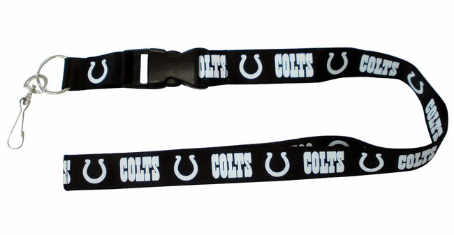 Indianapolis Colts Lanyard Keychain ID Holder NFL Fan Accessory Breakaway with Key Ring Style Blackout Design