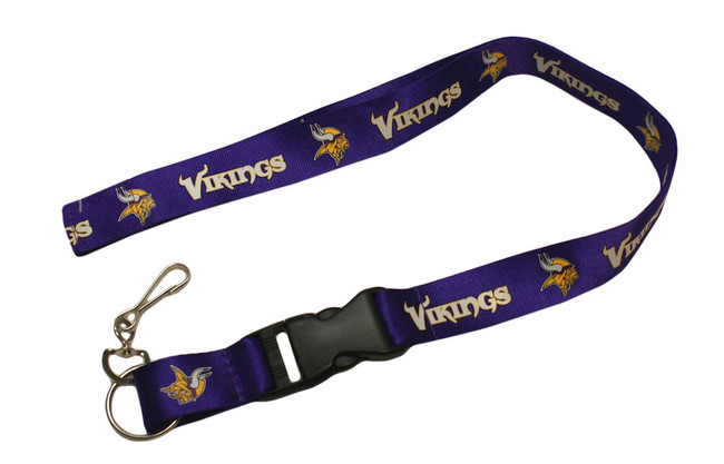 Minnesota Vikings Lanyard Keychain ID Holder NFL Fan Accessory - Breakaway with Key Ring