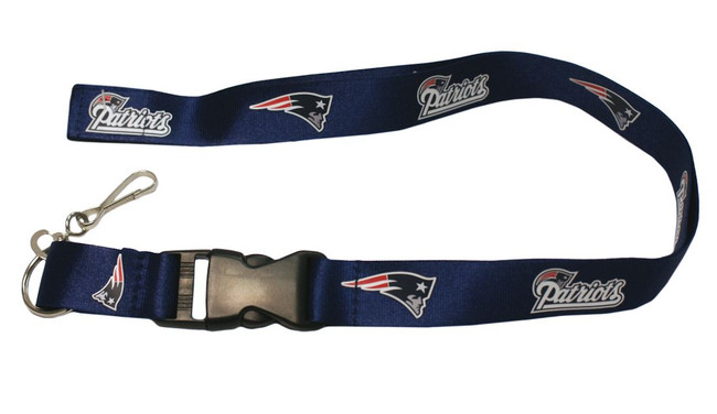 New England Patriots Lanyard Keychain ID Holder NFL Fan Accessory - Breakaway with Key Ring