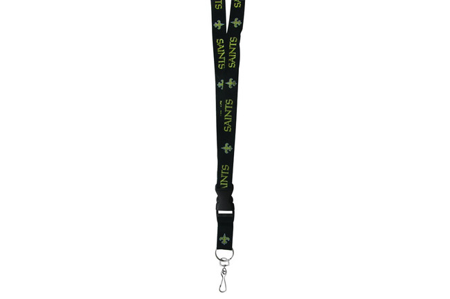 New Orleans Saints Lanyard Keychain ID Holder NFL Fan Accessory Breakaway with Key Ring Style