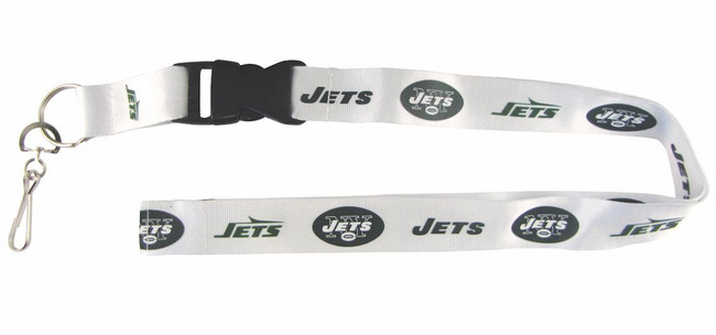 New York Jets Lanyard Keychain ID Holder NFL Fan Accessory - Breakaway with Key Ring - Retro Style
