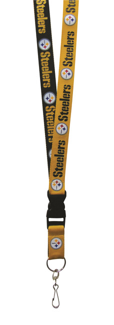 Pittsburgh Steelers Lanyard Keychain ID Holder NFL Fan Accessory Two Tone Style