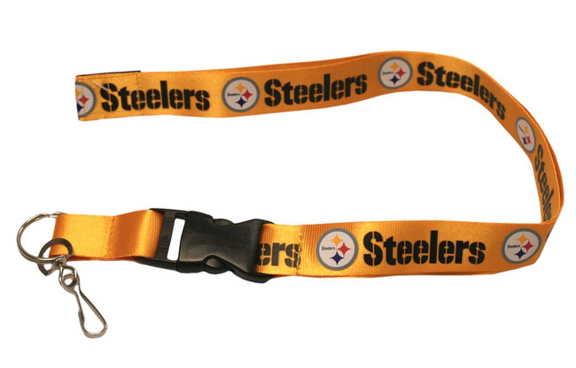 Pittsburgh Steelers Lanyard Keychain ID Holder NFL Fan Accessory - Breakaway with Key Ring - Yellow