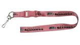 Seattle Seahawks Lanyard Keychain ID Holder NFL Fan Accessory - Breakaway with Key Ring - Pink