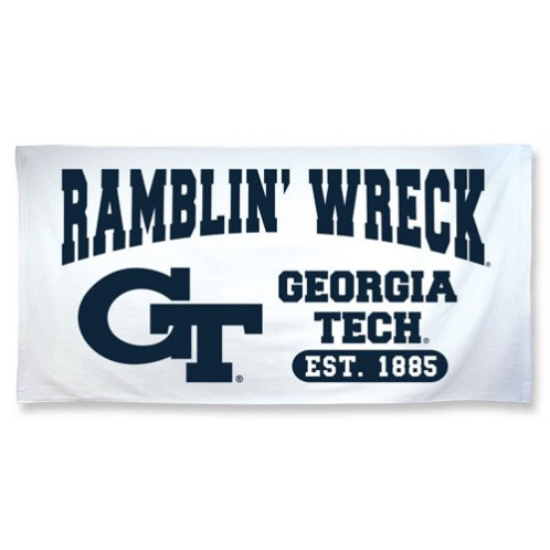 Georgia Tech Yellow Jackets Beach Towel 30x60 NFL Fan Bath Towel Beach Style Spectra