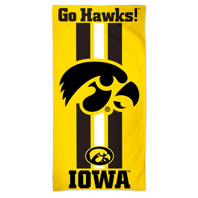 Iowa Hawkeyes Beach Towel 30x60 NFL Fan Bath Towel Beach Style