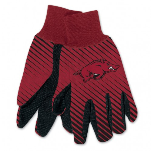 Arkansas Razorbacks Two Tone Gloves Adult Size