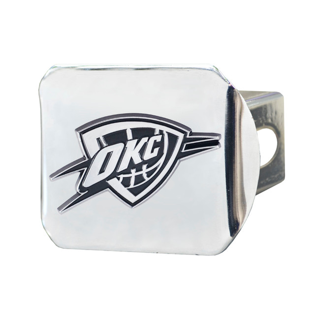 NBA - Oklahoma City Thunder Hitch Cover - Chrome on Chrome 3.4"x4"