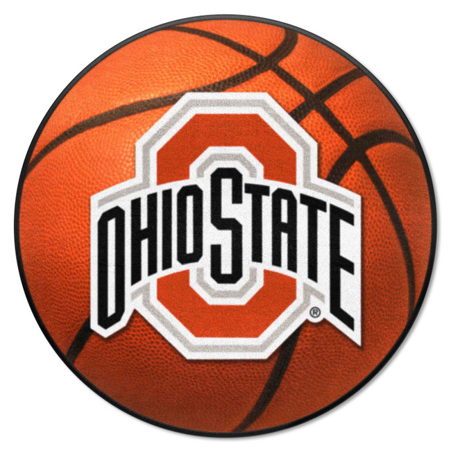 Ohio State Buckeyes Basketball Rug - 27in. Diameter A