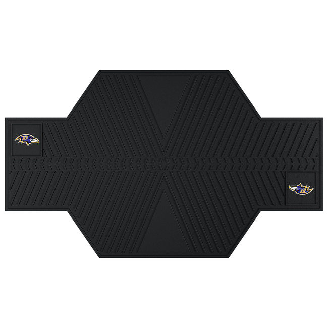 Baltimore Ravens Motorcycle Mat Raven Head Primary Logo Black