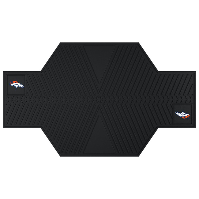 Denver Broncos Motorcycle Mat Bronco Head Primary Logo Black