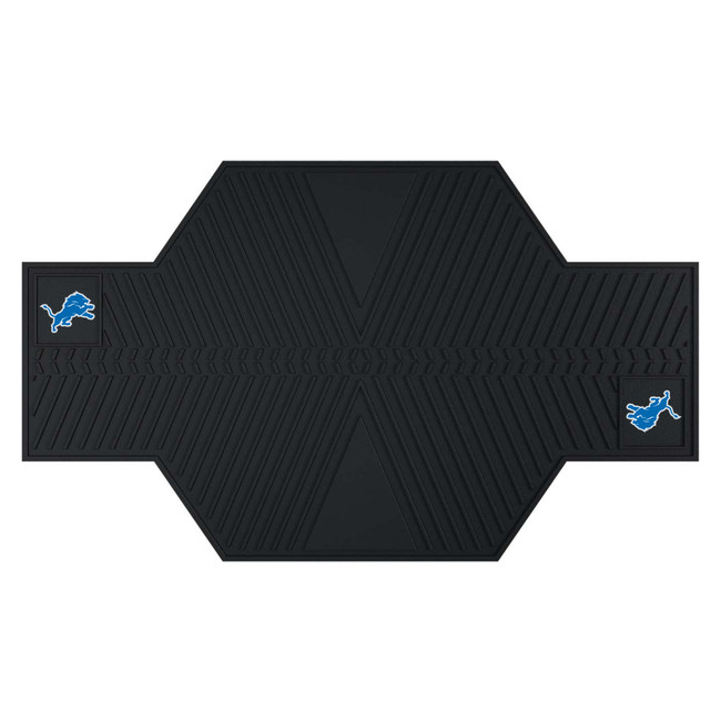 Detroit Lions Motorcycle Mat Lion Primary Logo Black