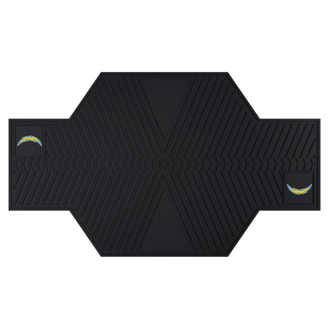Los Angeles Chargers Motorcycle Mat Bolt Primary Logo Black
