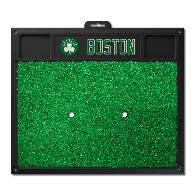 Boston Celtics Golf Hitting Mat Clover Secondary Logo & Wordmark
