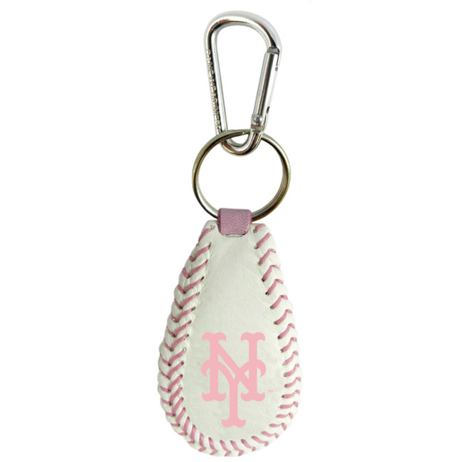 New York Mets Keychain Baseball Pink